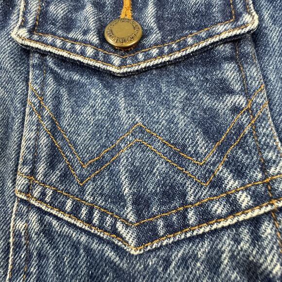 Vintage Wrangler Denim Jean‎ Jacket Womens Measures Medium No Tag USA Made - Picture 5 of 10